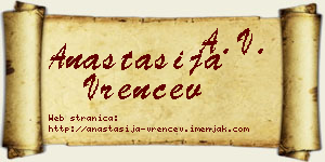 Anastasija Vrenčev vizit kartica